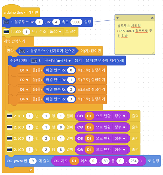 아두이노 무선 mBlock 코드